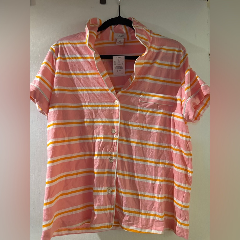 J.Crew Pink and Yellow Striped Pajamas